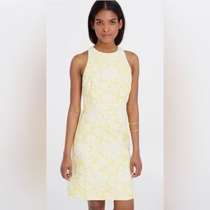 Ann Taylor Yellow Floral Jacquard Sheath Size 2P